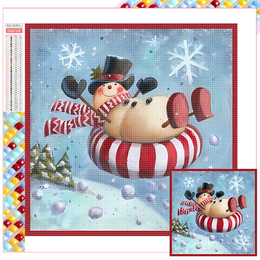 Snowman - Full Square Drill Diamond Painting 30*30CM