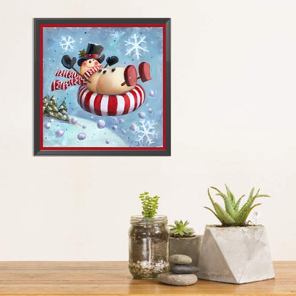 Snowman - Full Square Drill Diamond Painting 30*30CM