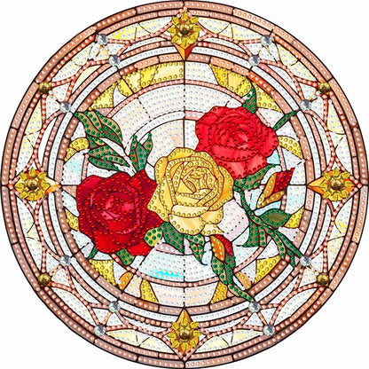 Round Rose - Special Shaped Drill Diamond Painting 30*30CM