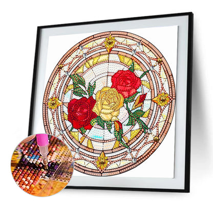 Round Rose - Special Shaped Drill Diamond Painting 30*30CM