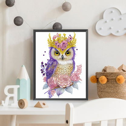 Garland Owl - Special Shaped Drill Diamond Painting 30*40CM