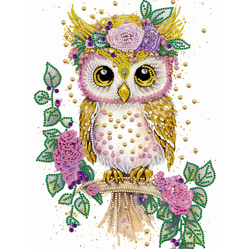 Garland Owl - Special Shaped Drill Diamond Painting 30*40CM