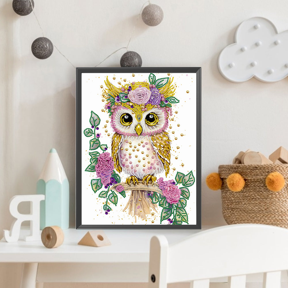 Garland Owl - Special Shaped Drill Diamond Painting 30*40CM