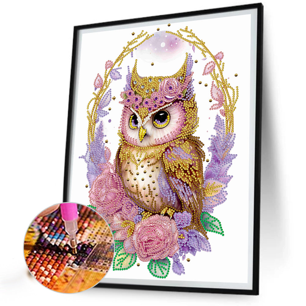 Garland Owl - Special Shaped Drill Diamond Painting 30*40CM