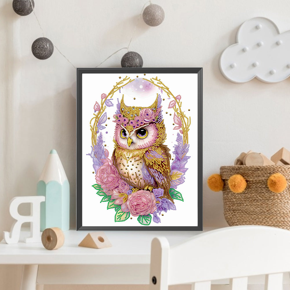 Garland Owl - Special Shaped Drill Diamond Painting 30*40CM