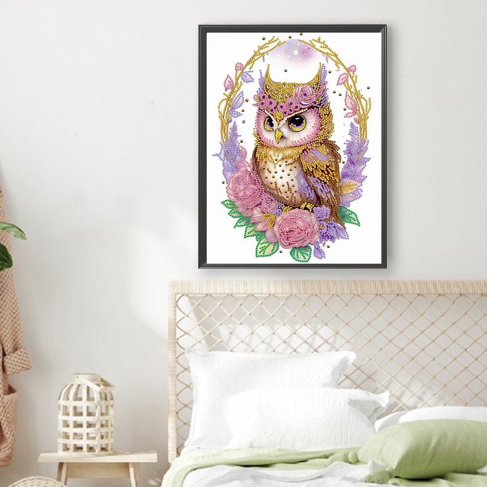 Garland Owl - Special Shaped Drill Diamond Painting 30*40CM