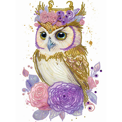 Garland Owl - Special Shaped Drill Diamond Painting 30*40CM