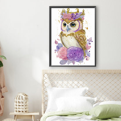 Garland Owl - Special Shaped Drill Diamond Painting 30*40CM