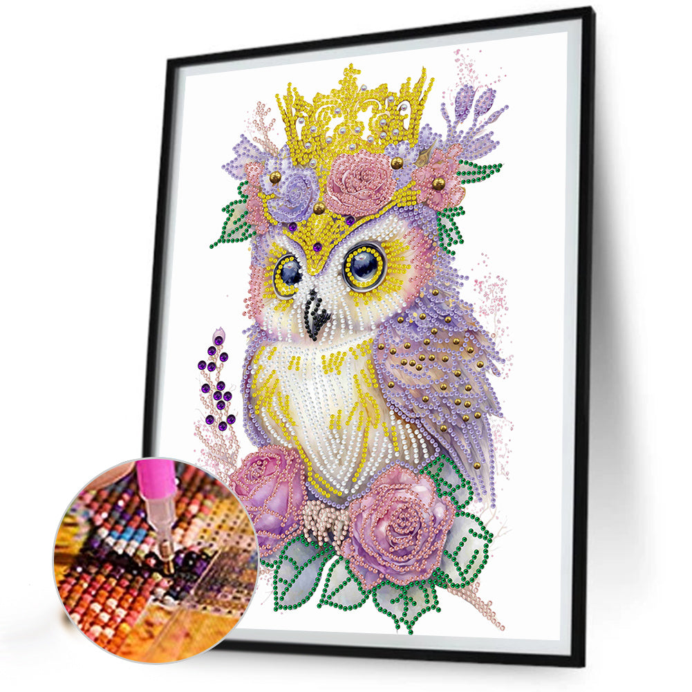 Garland Owl - Special Shaped Drill Diamond Painting 30*40CM