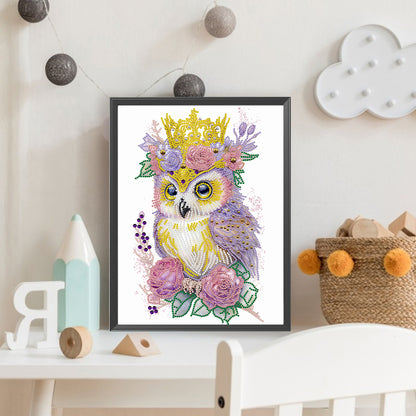 Garland Owl - Special Shaped Drill Diamond Painting 30*40CM