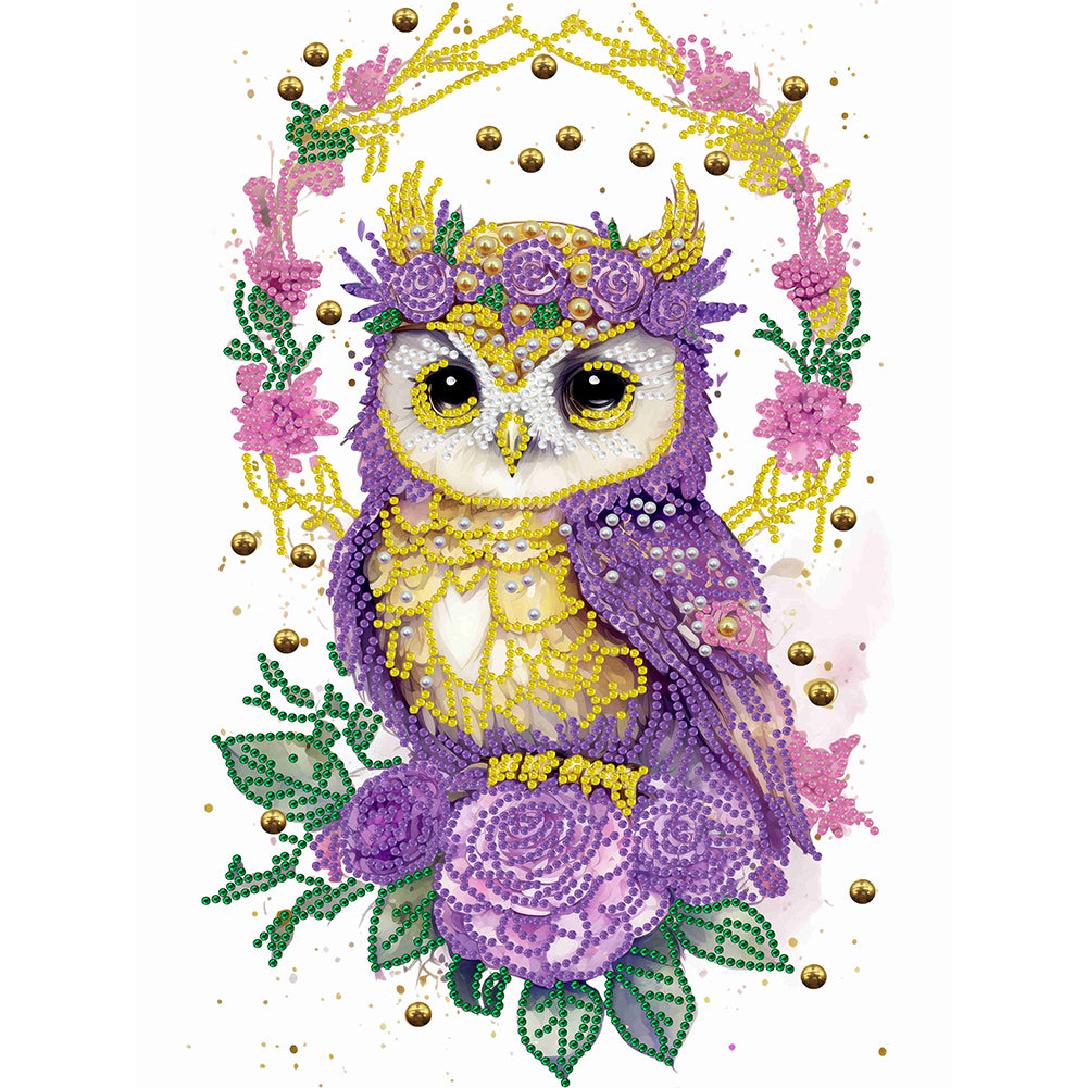 Garland Owl - Special Shaped Drill Diamond Painting 30*40CM