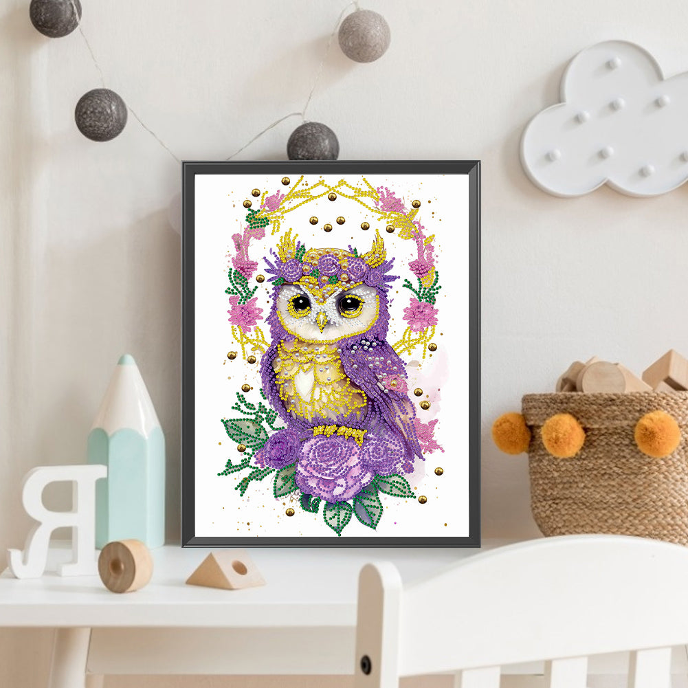 Garland Owl - Special Shaped Drill Diamond Painting 30*40CM