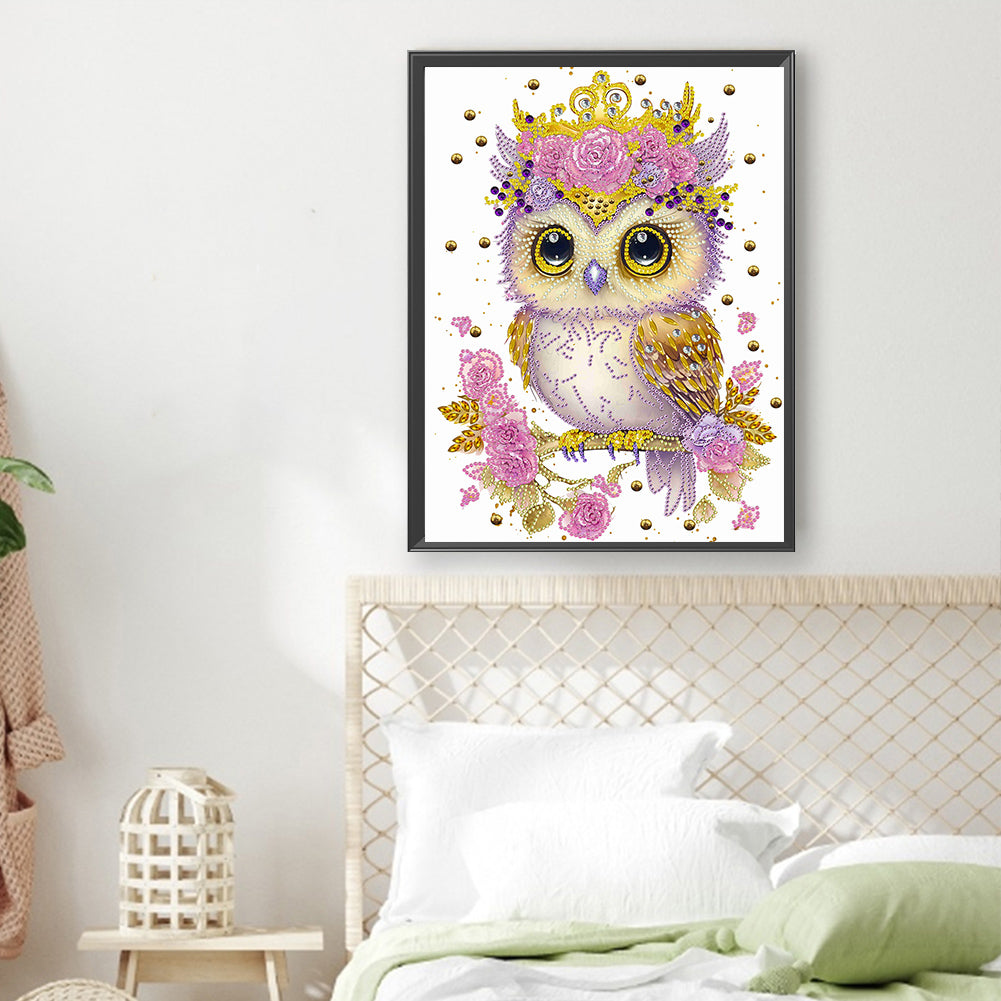 Garland Owl - Special Shaped Drill Diamond Painting 30*40CM