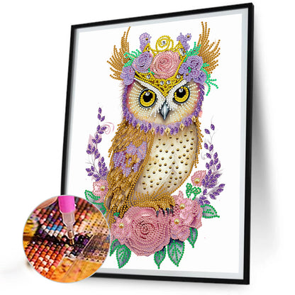 Garland Owl - Special Shaped Drill Diamond Painting 30*40CM