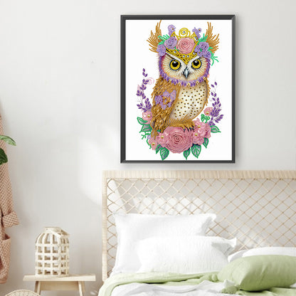 Garland Owl - Special Shaped Drill Diamond Painting 30*40CM