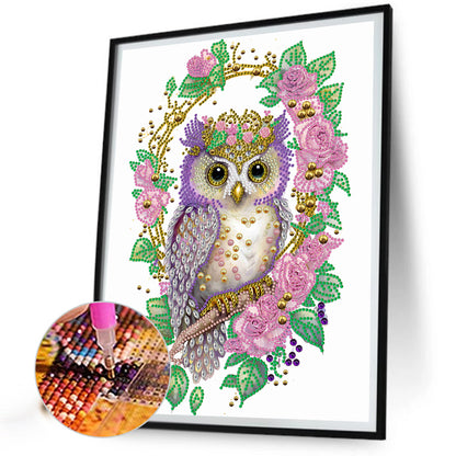 Garland Owl - Special Shaped Drill Diamond Painting 30*40CM