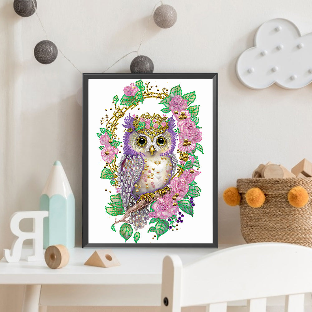 Garland Owl - Special Shaped Drill Diamond Painting 30*40CM