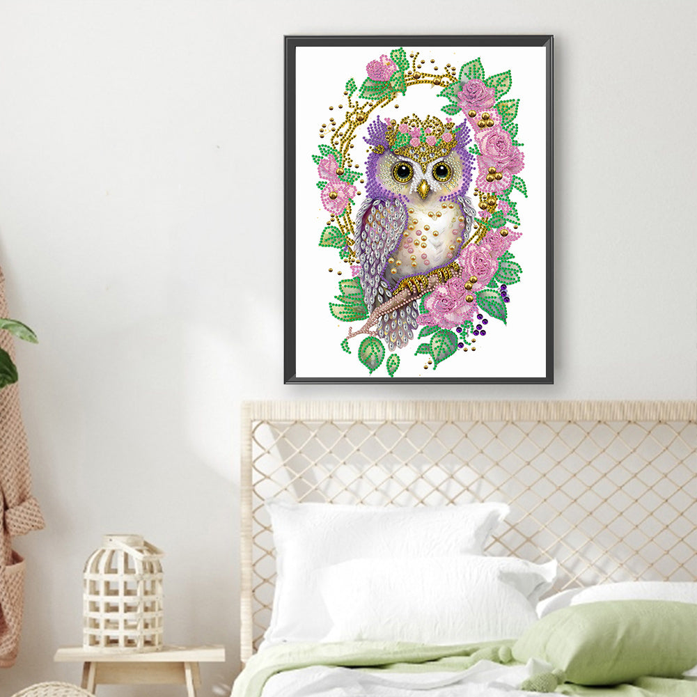 Garland Owl - Special Shaped Drill Diamond Painting 30*40CM