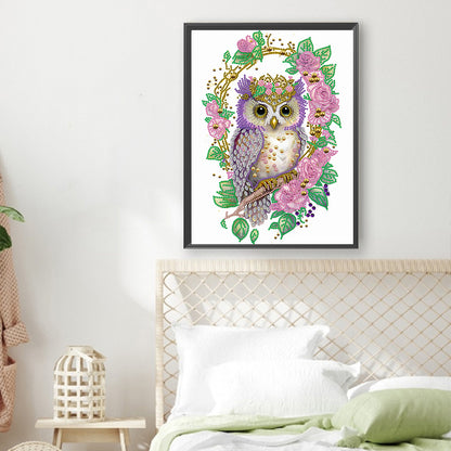 Garland Owl - Special Shaped Drill Diamond Painting 30*40CM