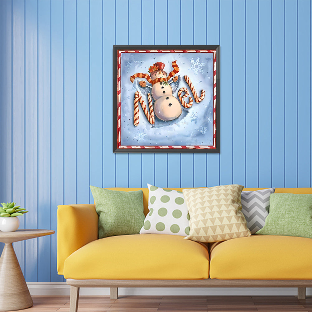 Christmas Snowman - Full Square Drill Diamond Painting 30*30CM