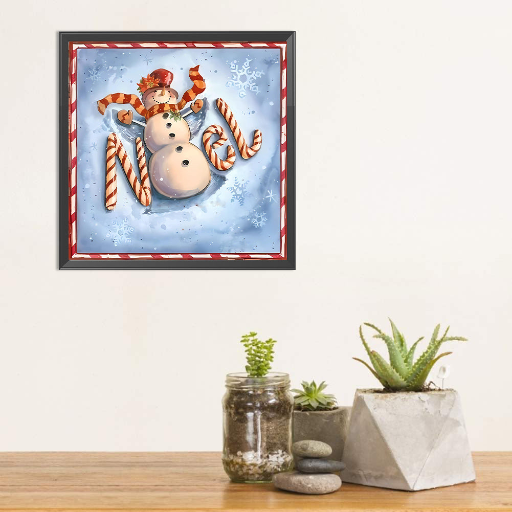 Christmas Snowman - Full Square Drill Diamond Painting 30*30CM