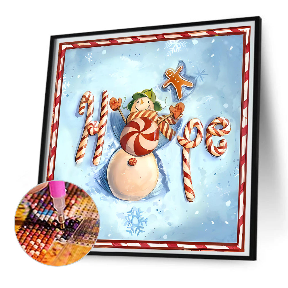 Christmas Snowman - Full Square Drill Diamond Painting 30*30CM