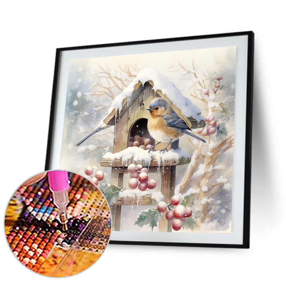 Snow Bird - Full Round Drill Diamond Painting 30*30CM