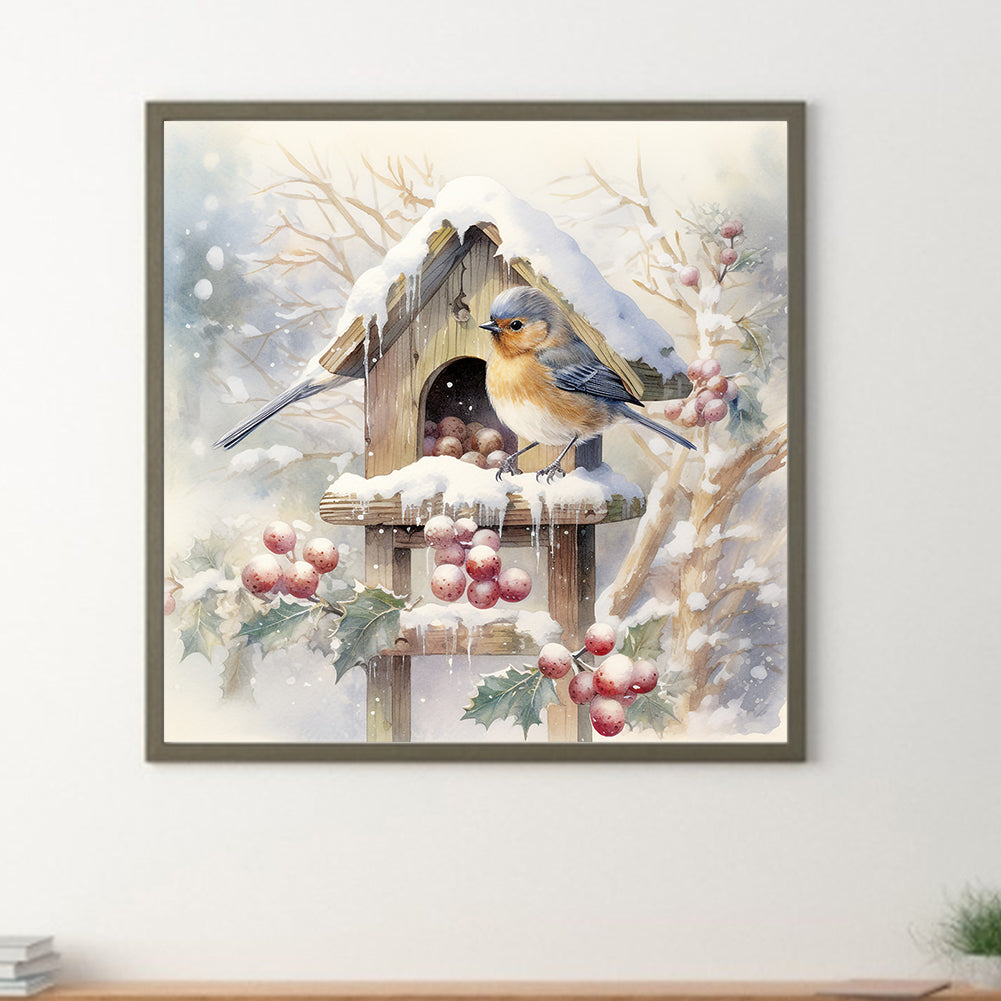 Snow Bird - Full Round Drill Diamond Painting 30*30CM