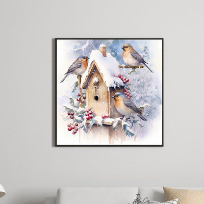 Snow Bird - Full Round Drill Diamond Painting 30*30CM