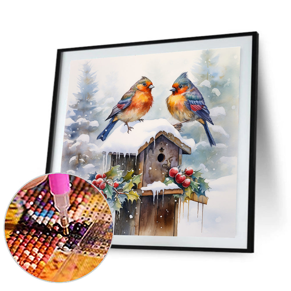 Snow Bird - Full Round Drill Diamond Painting 30*30CM