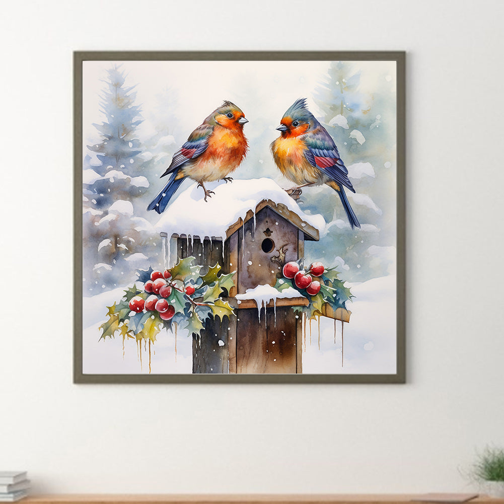 Snow Bird - Full Round Drill Diamond Painting 30*30CM