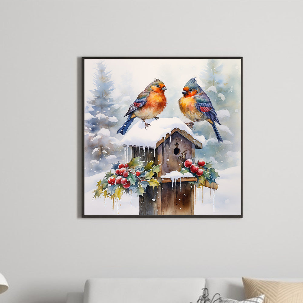 Snow Bird - Full Round Drill Diamond Painting 30*30CM