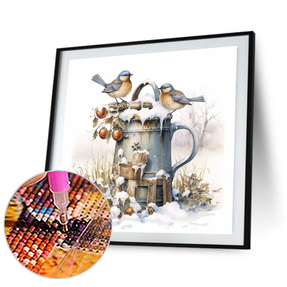 Snow Bird - Full Round Drill Diamond Painting 30*30CM
