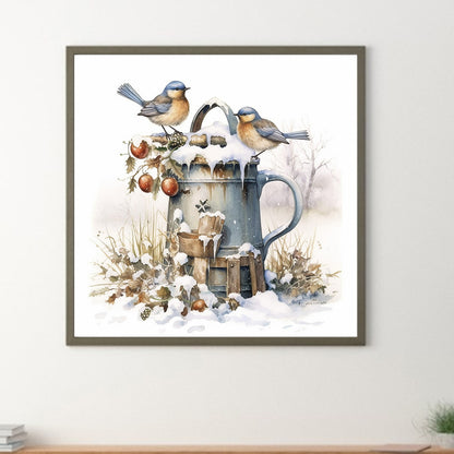 Snow Bird - Full Round Drill Diamond Painting 30*30CM