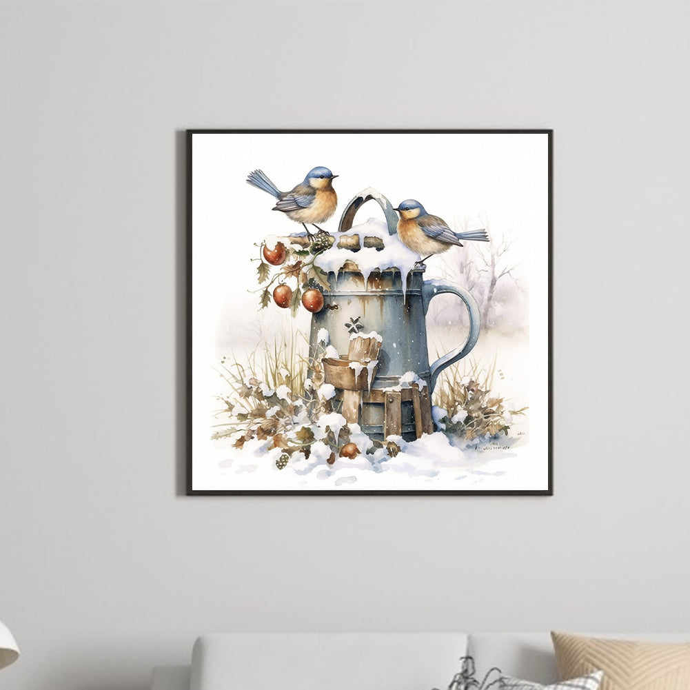 Snow Bird - Full Round Drill Diamond Painting 30*30CM