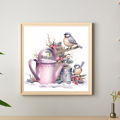 Snow Bird - Full Round Drill Diamond Painting 30*30CM