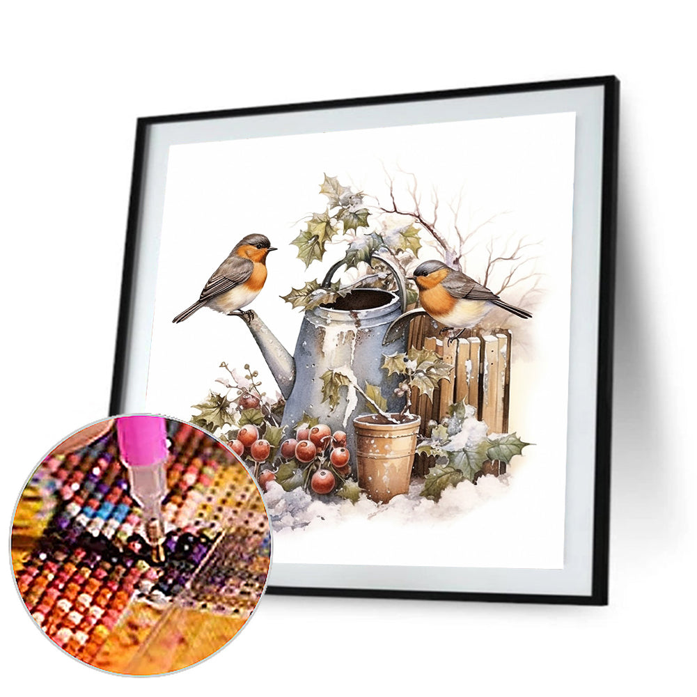 Snow Bird - Full Round Drill Diamond Painting 30*30CM