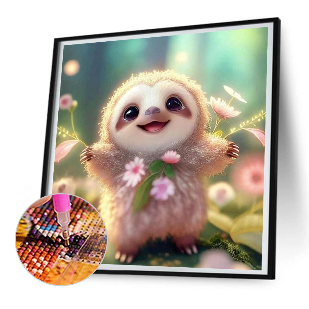 Cute Sloth - Full Round Drill Diamond Painting 30*30CM