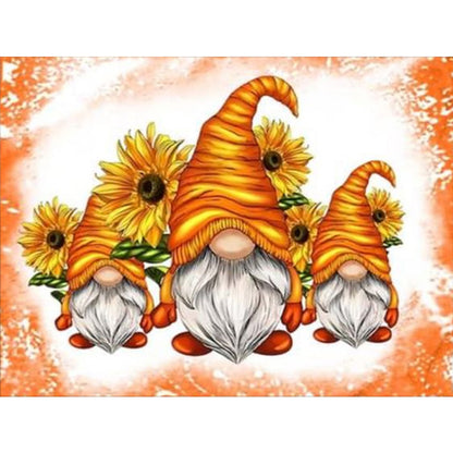 Sunflower Gnome - Full Round Drill Diamond Painting 40*30CM