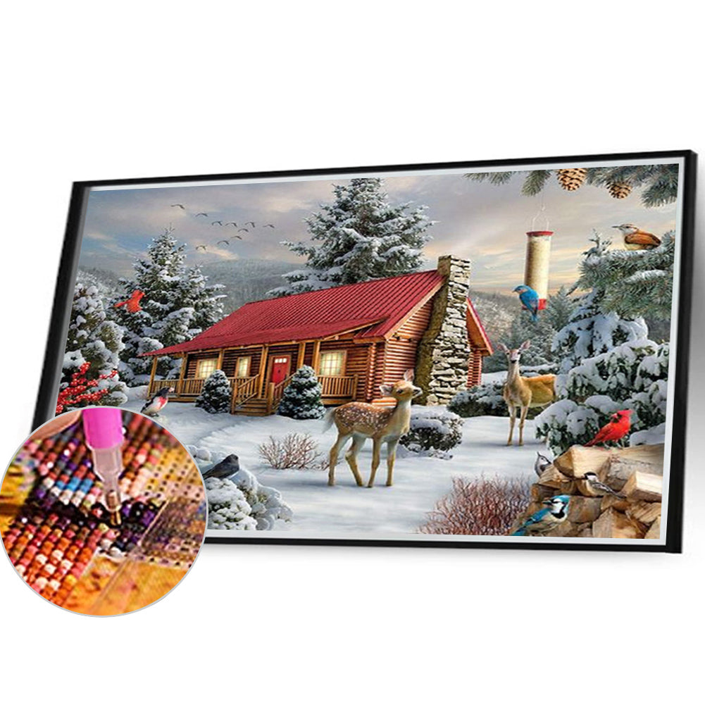 Snow House - Full Square Drill Diamond Painting 40*30CM