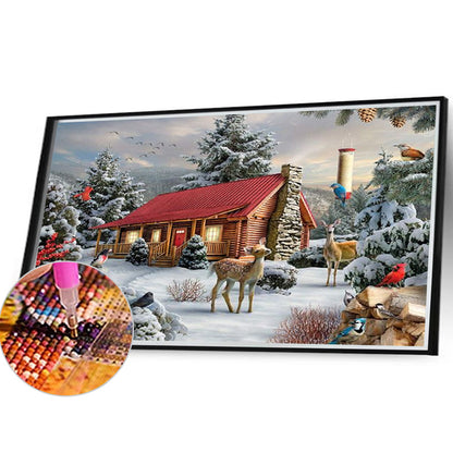 Snow House - Full Square Drill Diamond Painting 40*30CM