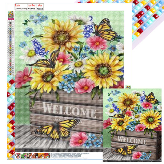 Sunflower Bouquet - Full Square Drill Diamond Painting 40*50CM