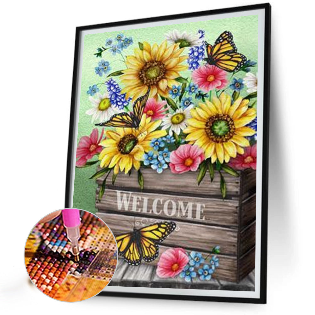 Sunflower Bouquet - Full Square Drill Diamond Painting 40*50CM