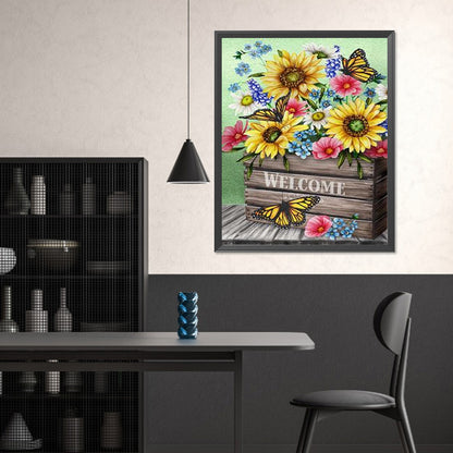 Sunflower Bouquet - Full Square Drill Diamond Painting 40*50CM