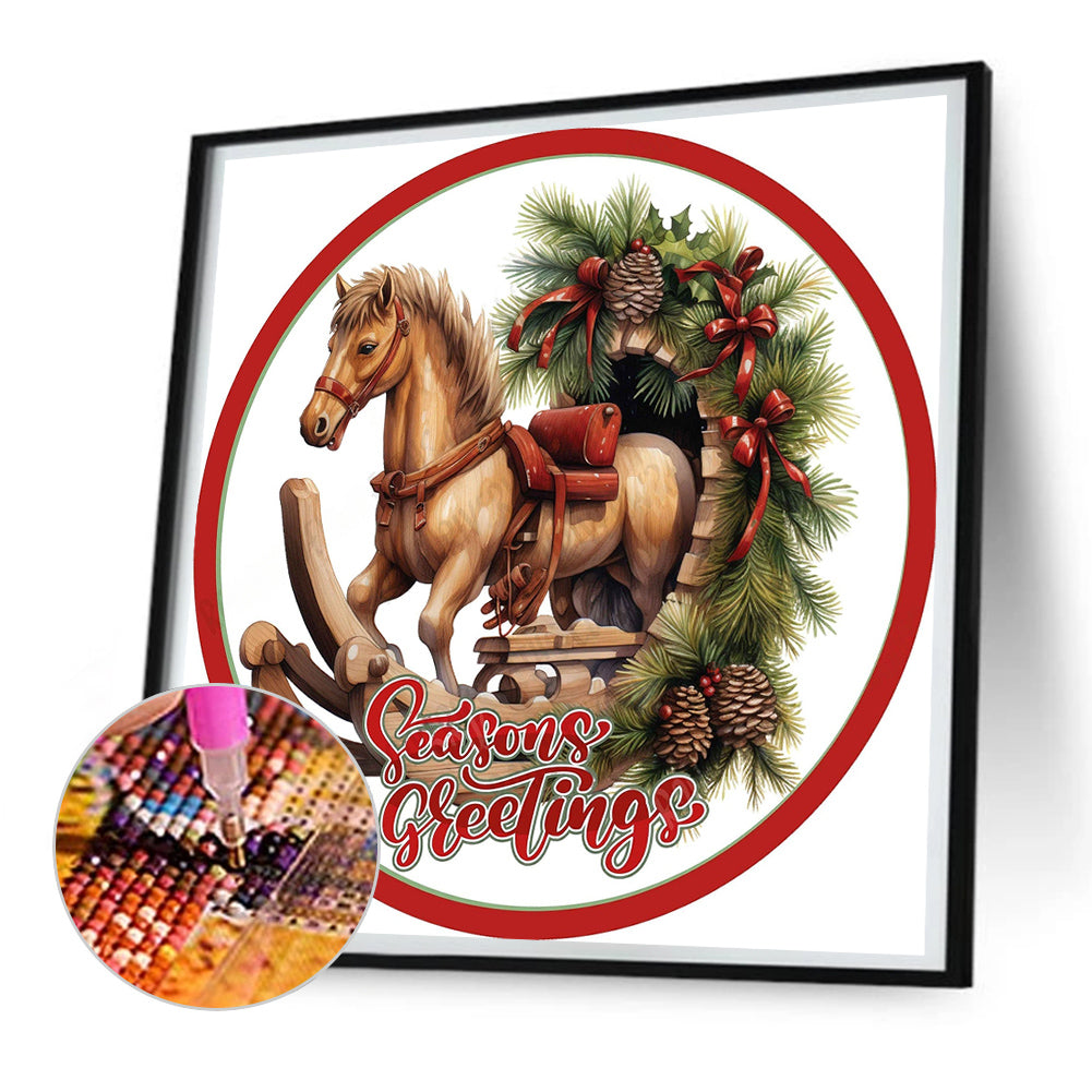 Christmas Trojan - Full Round Drill Diamond Painting 30*30CM