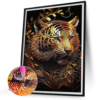 Bronzed Tiger - Full Square Drill Diamond Painting 30*40CM