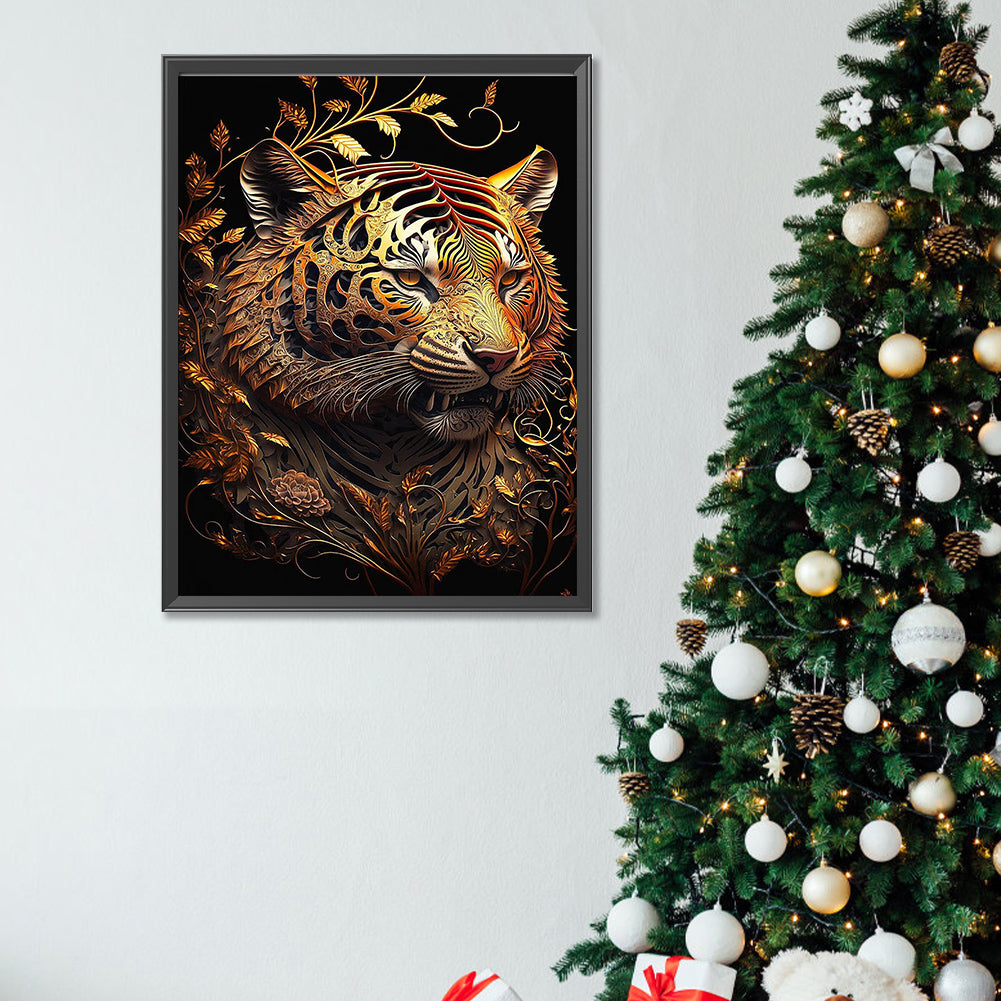 Bronzed Tiger - Full Square Drill Diamond Painting 30*40CM