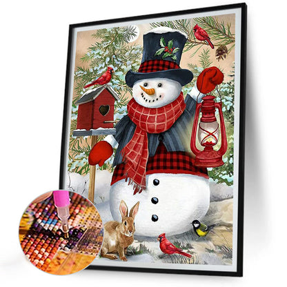 Christmas Snowman And Animals - Full Round Drill Diamond Painting 30*40CM