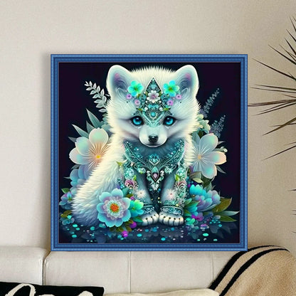 Fox Flower - 11CT Stamped Cross Stitch 40*40CM