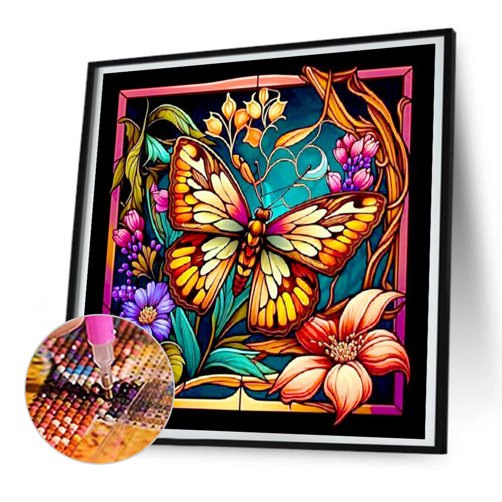 Butterfly Crafts - Full Round Drill Diamond Painting 30*30CM